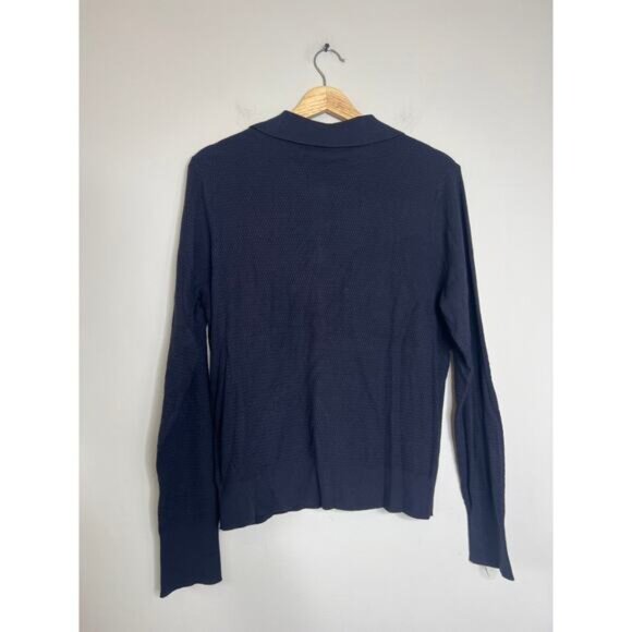 NWT L'agence Sterling Jewel-Button Collar Lightweight Sweater Black Size: XL - Picture 7 of 8